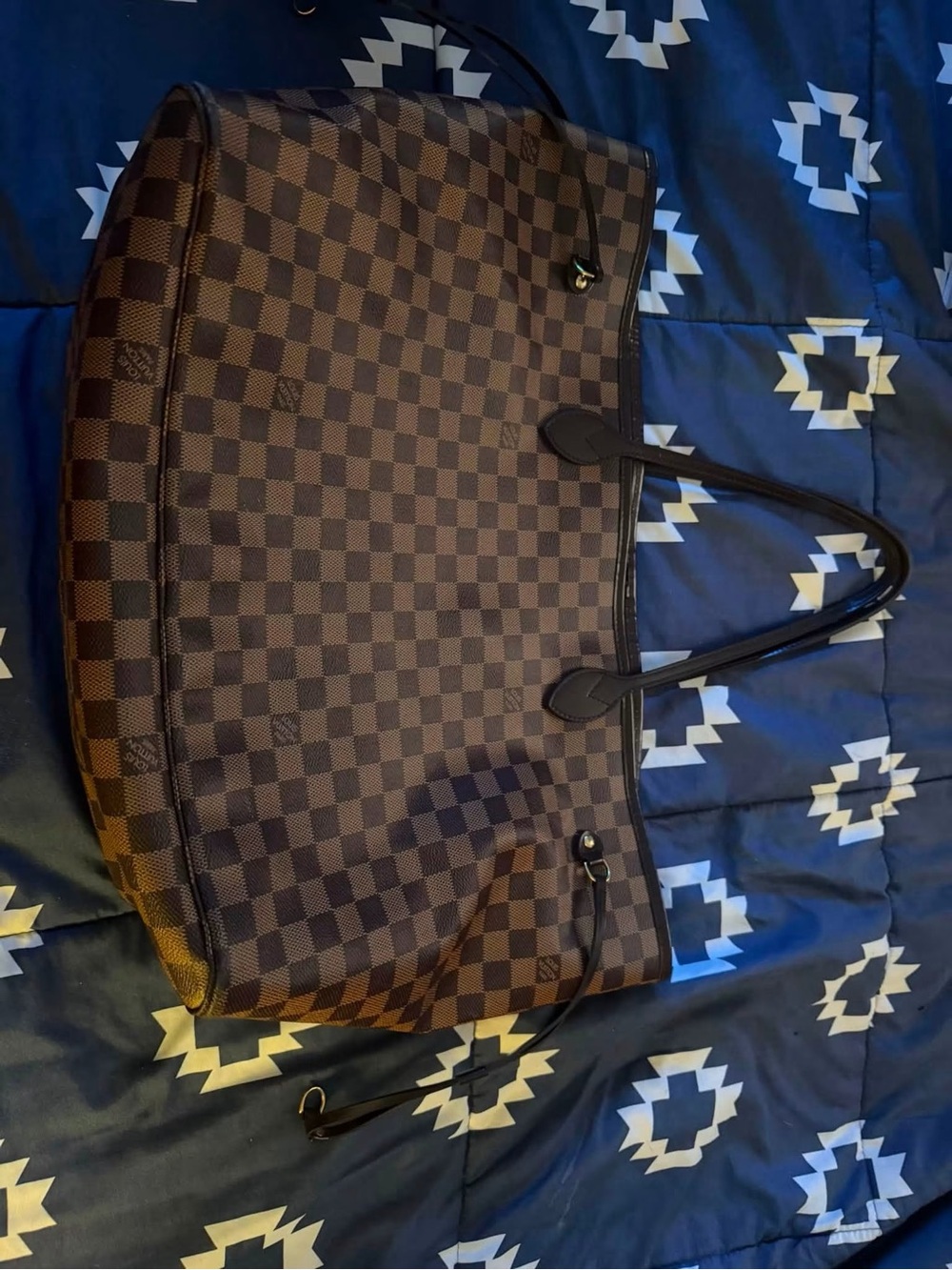 Louis Vuitton Brown Damier Ebene Canvas Tote Bag